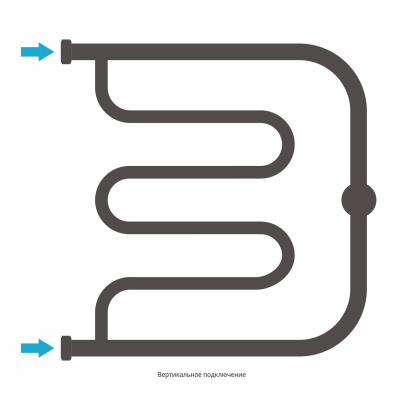 Сунержа Лира 2 полки+ Водяной полотенцесушитель 500х500 15-4012-5050 Темный титан муар от интернет-магазина Purezza 