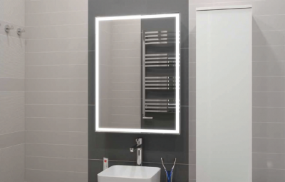 Agava Allure LED Зеркальный шкаф 60х80 с сенсором и розеткой ЗЛП992 от интернет-магазина Purezza 