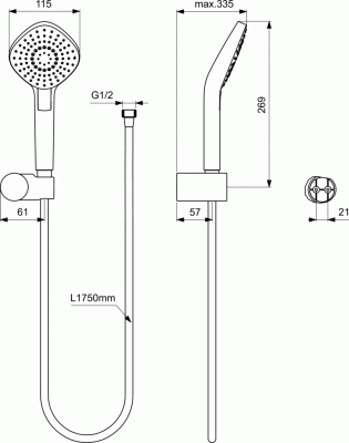 Ideal Standard BD002XC ESLA Промо комплект 6 в1 (BC224AA + B9445AA + B2619AA + B0387MY + A6947AA + B9448AA) от интернет-магазина Purezza 