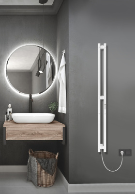 INDIGO Style Pro Электрический полотенцесушитель 1200х100 LSPRE120-10WMRt Матовый белый от интернет-магазина Purezza 