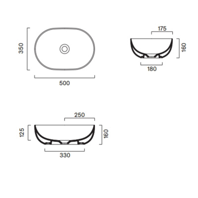 Catalano Sfera Раковина накладная 50х35 см., 0522500001 от интернет-магазина Purezza 