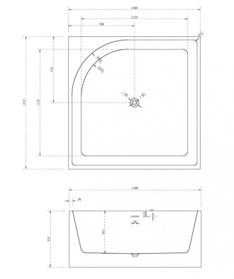 ABBER Акриловая ванна 140x140x60 AB9337 от интернет-магазина Purezza 