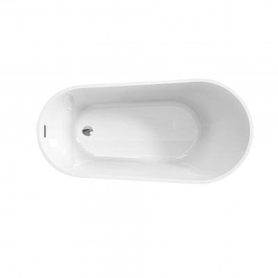 Belbagno Полукруглая акриловая ванна в комплекте со сливом-переливом 170x80x72 BB704-1700-800-K от интернет-магазина Purezza 