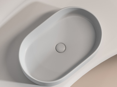 Ceramicanova Element Умывальник чаша накладная овальная 60.8х38.5 CN6048MSG Серый матовый от интернет-магазина Purezza 