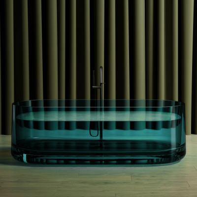 ABBER Kristall Прозрачная ванна 170х75х55 AT9708Aquamarin Бирюзовый от интернет-магазина Purezza 