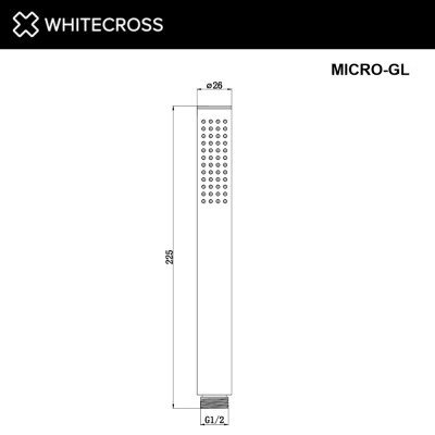 Whitecross Душевая лейка MICRO-GL Золото от интернет-магазина Purezza 