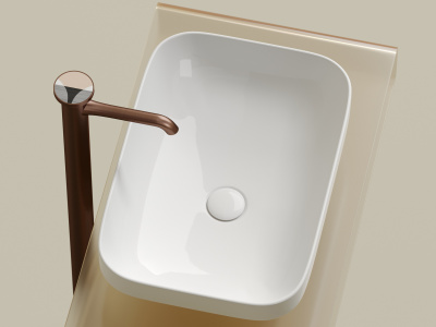 Ceramicanova Element Умывальник чаша накладная прямоугольная 49,5х37 CN6055 Белый от интернет-магазина Purezza 