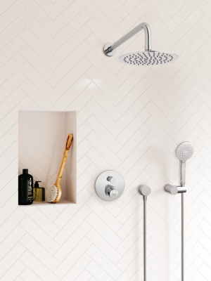 Ideal Standard IDEALRAIN LUXE Круглый верхний душ Ø300 мм B0385MY Сталь от интернет-магазина Purezza 