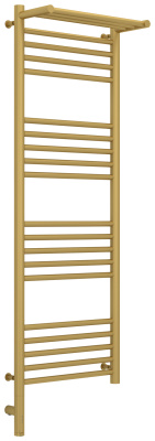 Сунержа Богема с полкой 3.0 Электрический полотенцесушитель 1200х400 Матовое золото от интернет-магазина Purezza 