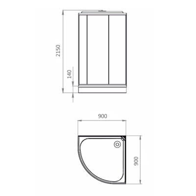 Comforty Душевая кабина 90x90 304WG от интернет-магазина Purezza 