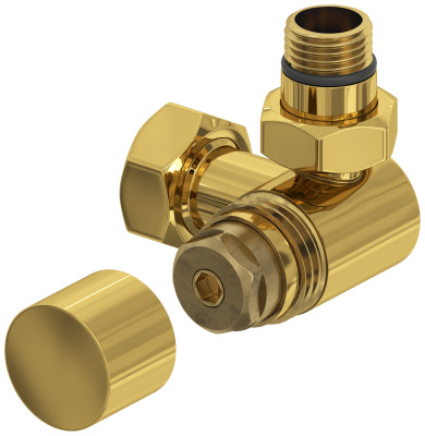 Сунержа Вентиль 3D правый (под шестигранник) G 1/2" НР х G 3/4" НГ 03-1407-1234 Золото от интернет-магазина Purezza 