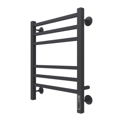 Terminus Ватикан П6 Электрический полотенцесушитель 600х450 4670078527516 Матовый черный от интернет-магазина Purezza 