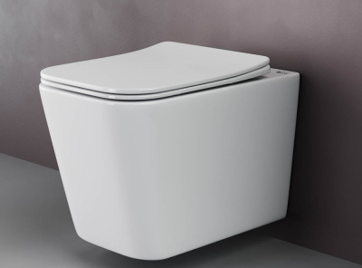 Ceramicanova Cubic Rimless Подвесной унитаз CN1806 Белый от интернет-магазина Purezza 