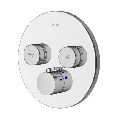 AM.PM Inspire 2.0 Смеситель для ванны и душа с термостатом, монтируемый в стену F50A85700 от интернет-магазина Purezza 