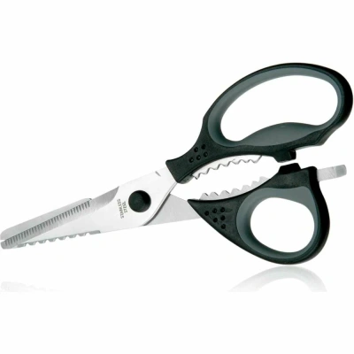 TOJIRO FC-419 Кухонные ножницы нержавеющая сталь, многофункциональные, рукоять пластик, силикон от интернет-магазина Purezza 