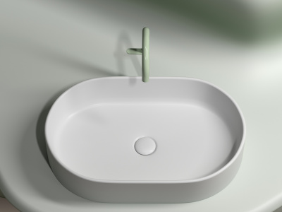 Ceramicanova Element Умывальник чаша накладная овальная 60.8х38.5 CN6048MW Белый матовый от интернет-магазина Purezza 