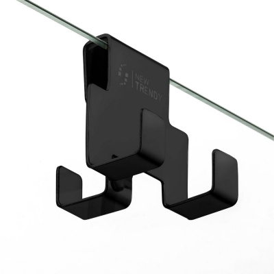 New Trendy NEW MODUS BLACK Душевое ограждение, длина от 120 до 170 см, глубина 120 см, профиль черный матовый, стекло прозрачное, 0.8 см толщина стекла, две секции от интернет-магазина Purezza 