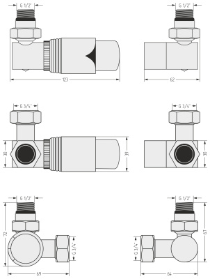 Сунержа Автоматический терморегулятор 3D G 1/2" НР х G 3/4" НГ (набор) Телегрей от интернет-магазина Purezza 