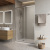 Belbagno LUCE-BF-1 душевая дверь в нишу, ширина 100/120/130/140/150 см, цвет профиля хром, прозрачное стекло от интернет-магазина Purezza 