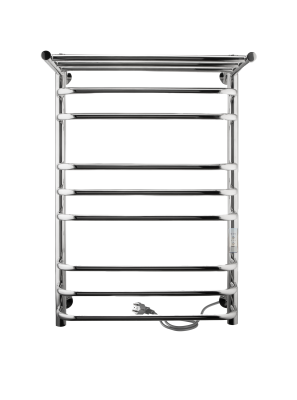 INDIGO Brace Lux с полочкой Полотенцесушитель электрический 700х400 LCBLE70-40PRt Полированный от интернет-магазина Purezza 