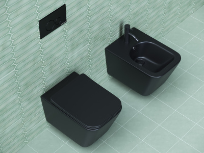 Ceramicanova Metric Подвесное биде CN3008MB Черный матовый от интернет-магазина Purezza 