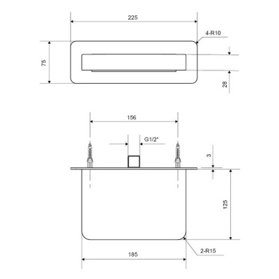 Excellent Krotos Излив для ванны настенный AREX.8025CR от интернет-магазина Purezza 