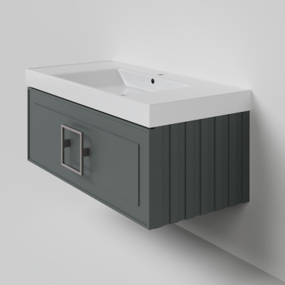 La Fenice Cubo Тумба под раковину 97.6х46.9 FNC-01-CUB-G-100 Серо-зеленый матовый от интернет-магазина Purezza 