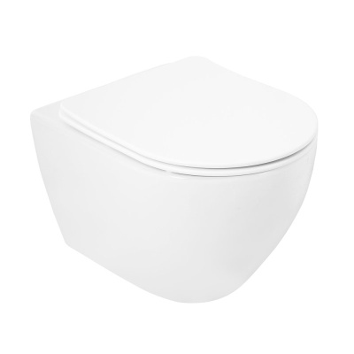 Cezares STYLUS Унитаз подвесной безободковый CZR-513-TH-R Белый от интернет-магазина Purezza 