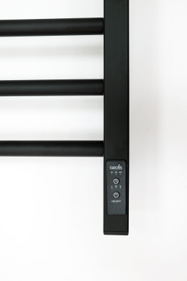 Grois Nex Электрический полотенцесушитель GR112 40х80 П8 9005 U Черный от интернет-магазина Purezza 