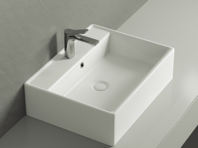 Ceramicanova Element Умывальник чаша накладная прямоугольная 59х44,5 CN6046 Белый от интернет-магазина Purezza 