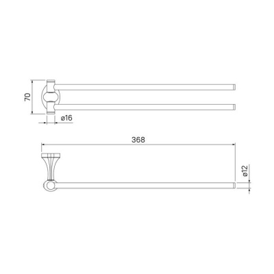 Iddis Male Полотенцедержатель двойной MALSS20i49 от интернет-магазина Purezza 