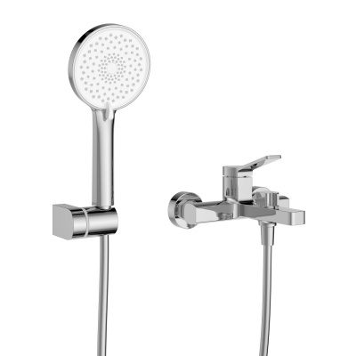 Belbagno ALBANO Смеситель для ванны в комплекте с ручным душем, шлангом и держателем ALBANO-VASM-CRM от интернет-магазина Purezza 