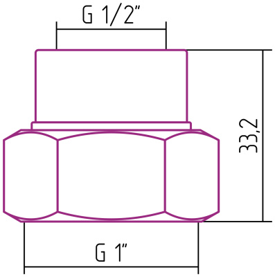  Стилье Комплект фитингов прямой G 1" НГ х G 1/2" ВР / 2 шт 02101-1012 от интернет-магазина Purezza 