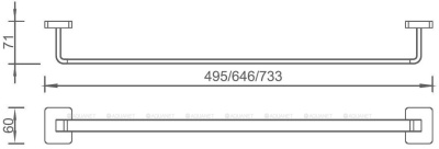 Aquanet Держатель для полотенец (45 см) 6518 от интернет-магазина Purezza 