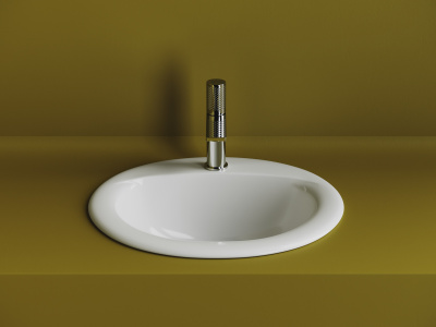 Ceramicanova Sun Раковина встраиваемая сверху овальная с переливом 51,5х45,5 CN6080 Белый от интернет-магазина Purezza 