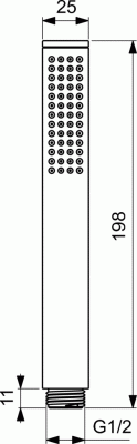 Ideal Standard IDEALRAIN Лейка-палочка ручного душа BC774A5 Серый от интернет-магазина Purezza 