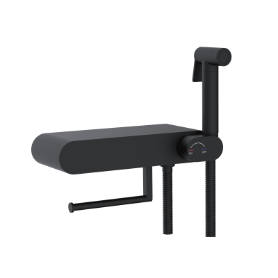 RGW SP-222-B Гигиенический душ с прогрессивным смесителем наружного монтажа, цвет Черный  от интернет-магазина Purezza 