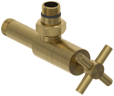 Сунержа Вентиль угловой крест G 1/2" НР х G 1/2" НР 051-1408-1212 Состаренная латунь от интернет-магазина Purezza 