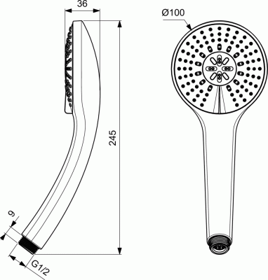 Ideal Standard BD003AA ALPHA Промо комплект 7 в 1 (A7185AA + BC486AA + B9442AA +B9445AA+B9403AA+ B964952AA + A2406AA) от интернет-магазина Purezza 