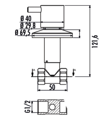 Creavit Запорный вентиль AC90L от интернет-магазина Purezza 
