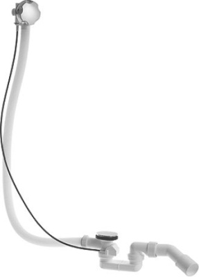 Duravit D-Code 790226000001000 Комплект слива-перелива удлиненный, хром от интернет-магазина Purezza 