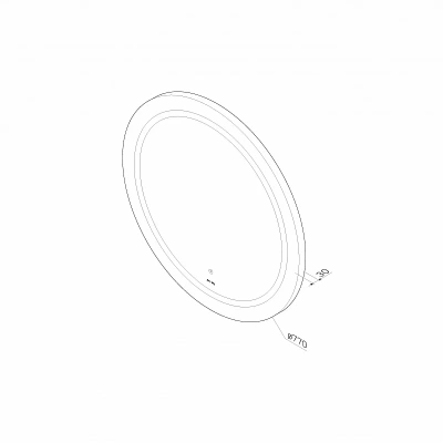 AM.PM X-Joy Зеркало, 77 см, LED-подсветка M85AMOX0801WG от интернет-магазина Purezza 
