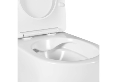 Aquatek ЕВРОПА Унитаз подвесной безободковый с сиденьем Soft Close, белый матовый, AQ1901-MW  от интернет-магазина Purezza 