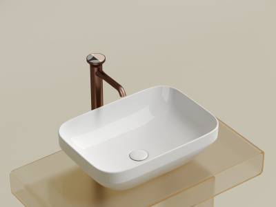 Ceramicanova Element Умывальник чаша накладная прямоугольная 49,5х37 CN6055 Белый от интернет-магазина Purezza 