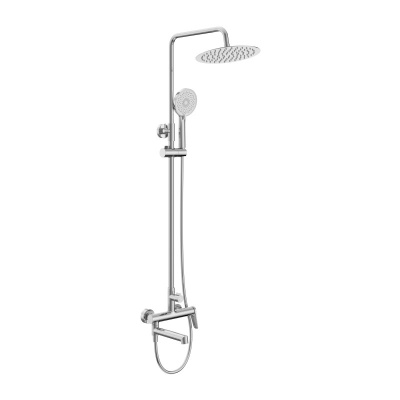 Belbagno UNIQUE Душевая стойка со смесителем и изливом, верхним и ручным душем UNIQUE-VSCM-CRM от интернет-магазина Purezza 
