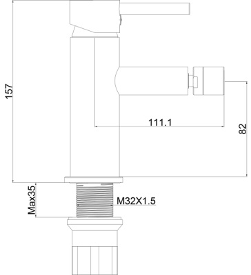 Maxonor SUPERIOR Смеситель для биде PL5087-8 Матовый белый от интернет-магазина Purezza 