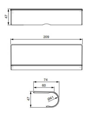Ideal Standard CERATHERM Съемная полочка для термостатов T25, T50 и T100 A7215AA от интернет-магазина Purezza 