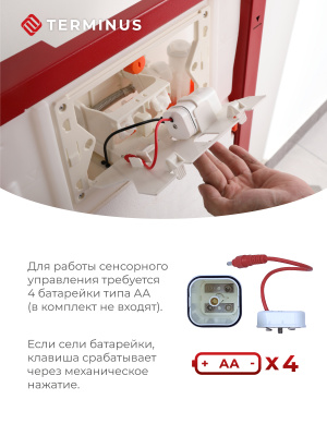 Terminus система инсталляции для унитаза с сенсорным управлением, 34iS50х112R от интернет-магазина Purezza 