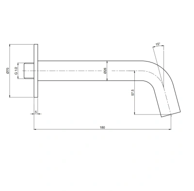 Aquame Излив для ванны встраиваемый AQM8302MB Матовый черный от интернет-магазина Purezza 