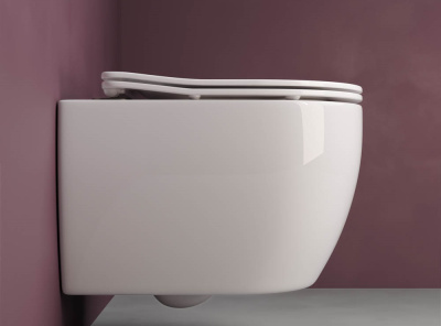 Ceramicanova Play Rimless Подвесной унитаз CN3001 Белый от интернет-магазина Purezza 